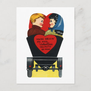 Vintage Retro Valentine's Day, Love and Romance Holiday Postcard