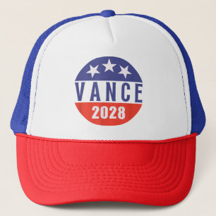Vintage Retro Vance 2028 for President Election Trucker Hat