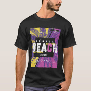 Vintage Retro Venice Beach CA Tshirt Sun Surfing B