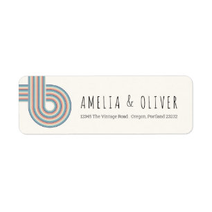 Vintage Retro Vintage Return Address Label