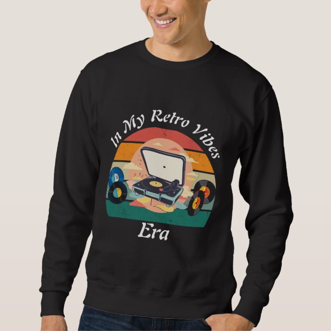 vintage retro vinyl sweatshirt (Front)