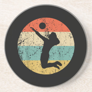Vintage Retro Volleyball Player Coaster