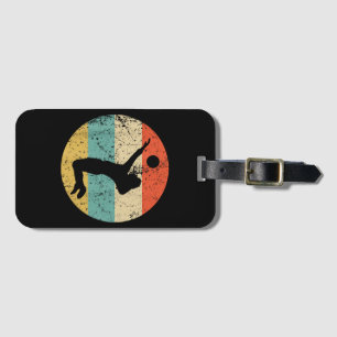 Vintage Retro Volleyball Player Luggage Tag