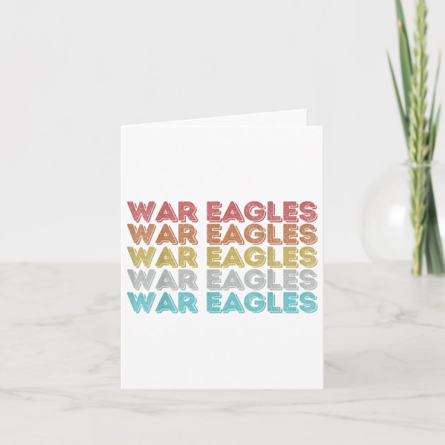 Vintage Retro War Eagles  Card (Front)