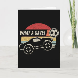Vintage Retro What A Save! Rocket Rc Soccer Car Ga Card
