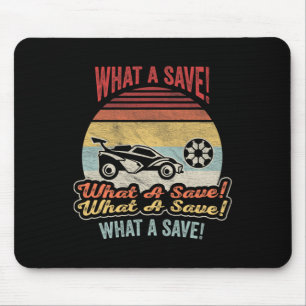 Vintage Retro What A Save Soccer Car League Mouse Pad