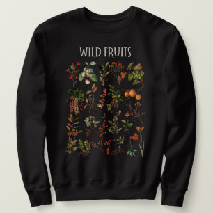 Vintage Retro Wild Fruit Botanical Chart  Sweatshirt