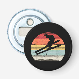 Vintage Retro Winter Sports Skiing Bottle Opener