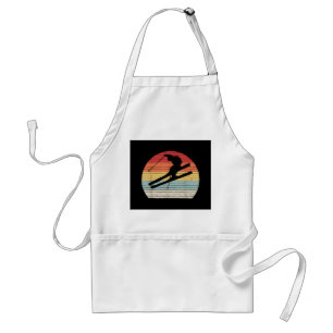 Vintage Retro Winter Sports Skiing Standard Apron