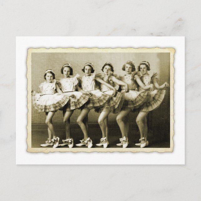 Vintage Retro Women Dancing Queens Girls Postcard (Front)
