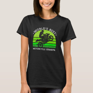 Vintage Retro World S Best Motorcycle Grandpa Silh T-Shirt