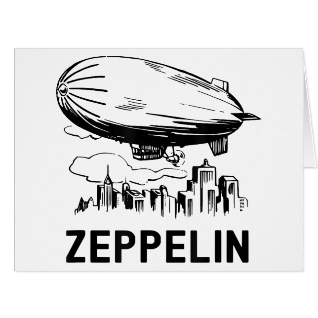 Vintage Retro Zeppelin - Dirigible Airship Sketch (Front Horizontal)