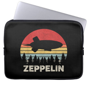 Vintage Retro Zeppelin Shirt Dirigible Airship Laptop Sleeve