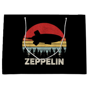 Vintage Retro Zeppelin Shirt Dirigible Airship Large Gift Bag