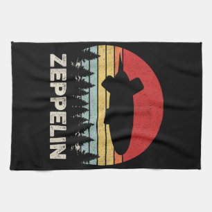 Vintage Retro Zeppelin Shirt Dirigible Airship Tea Towel