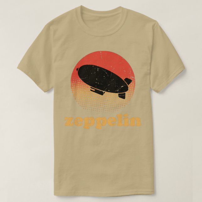 Vintage Retro Zeppelin tee Dirigible Airship20 (Design Front)