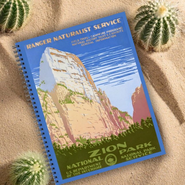 Vintage Retro Zion National Park Travel Notebook (Creator Uploaded)