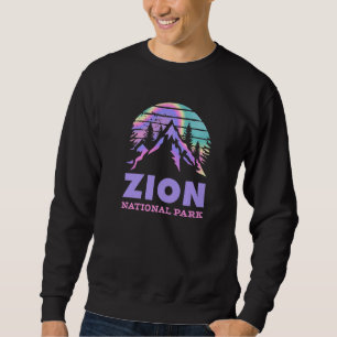 Vintage Retro Zion National Park Utah Premium Sweatshirt