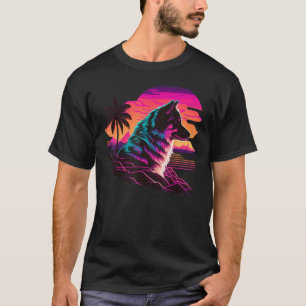 Vintage Retrowave Synthwave 80s Vaporwave Alaskan T-Shirt