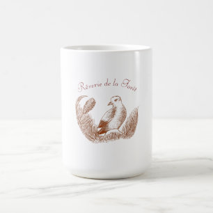 Vintage Rêverie de la Forêt – Romantic Mono Garden Coffee Mug