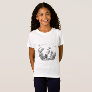 Vintage Rêverie de la Forêt – Romantic Mono Garden T-Shirt