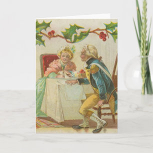 Vintage Revolutionary War Christmas Holiday Card