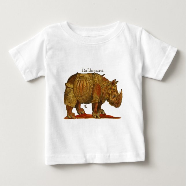 Vintage Rhino Durer's Rhinoceros Antique Baby T-Shirt (Front)