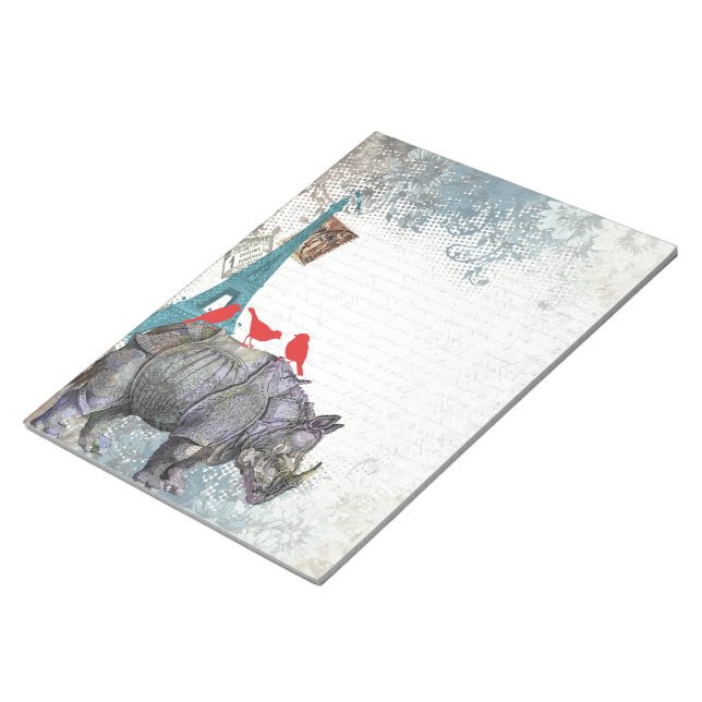 Vintage rhino notepad (Angled)