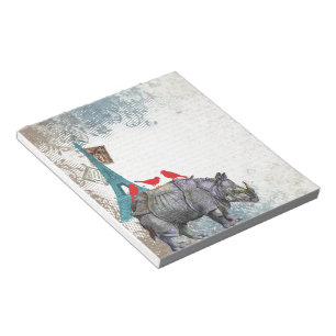 Vintage rhino notepad