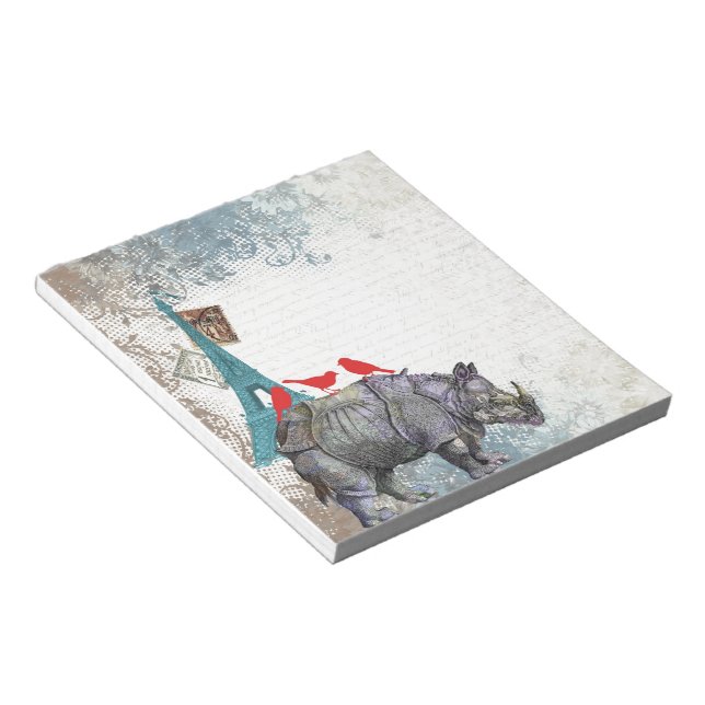 Vintage rhino notepad (Angled)