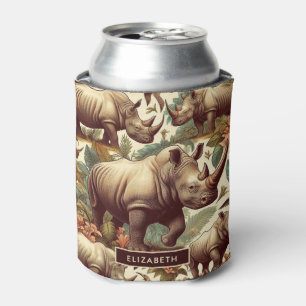 Vintage Rhino Seamless Can Cooler
