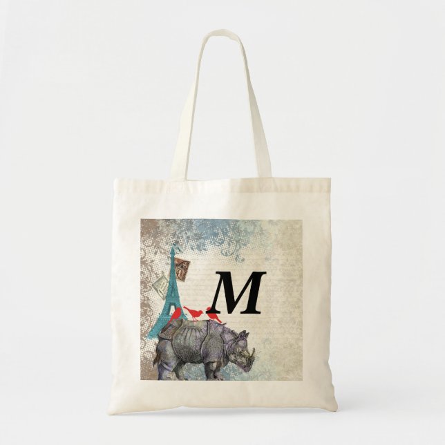 Vintage rhino tote bag (Front)