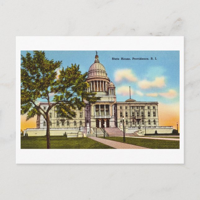 Vintage Rhode Island Capitol / State House  Postcard (Front)