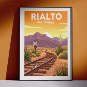 Vintage Rialto California Poster