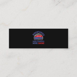 Vintage Ribertarian Less Politics More Smoke BBQ Mini Business Card