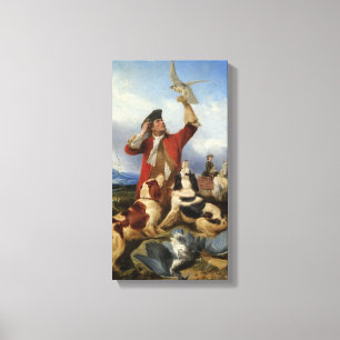 Vintage Richard Ansdell Bird Dogs Animal Hawking Canvas Print