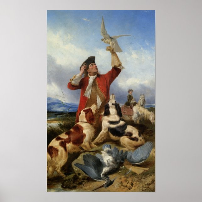 Vintage Richard Ansdell Bird Dogs Animal Hawking Poster (Front)