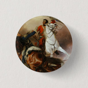 Vintage Richard Ansdell The Fight For The Standard 3 Cm Round Badge