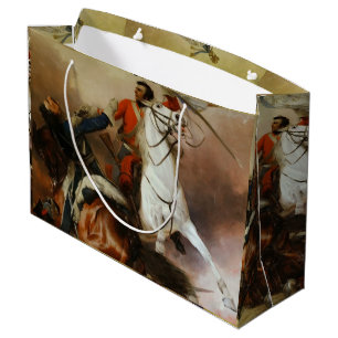 Vintage Richard Ansdell The Fight For The Standard Large Gift Bag