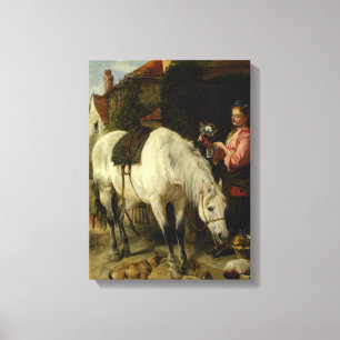 Vintage Richard Ansdell The Gardeners Daughter Canvas Print