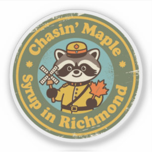 Vintage Richmond Maple Syrup Raccoon