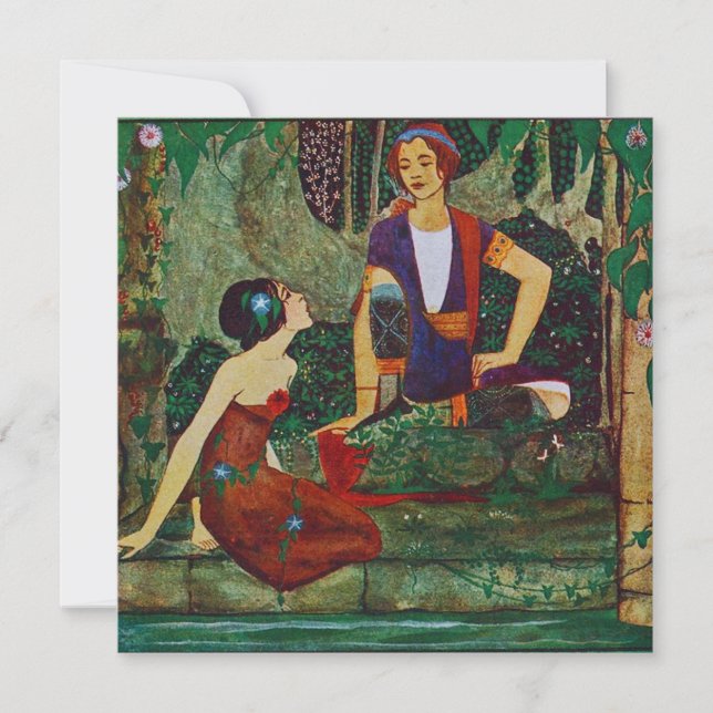 Vintage Rie Cramer Illustration Thank You Card (Front)