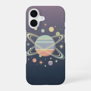 Vintage Ringed Planet iPhone 16 Case
