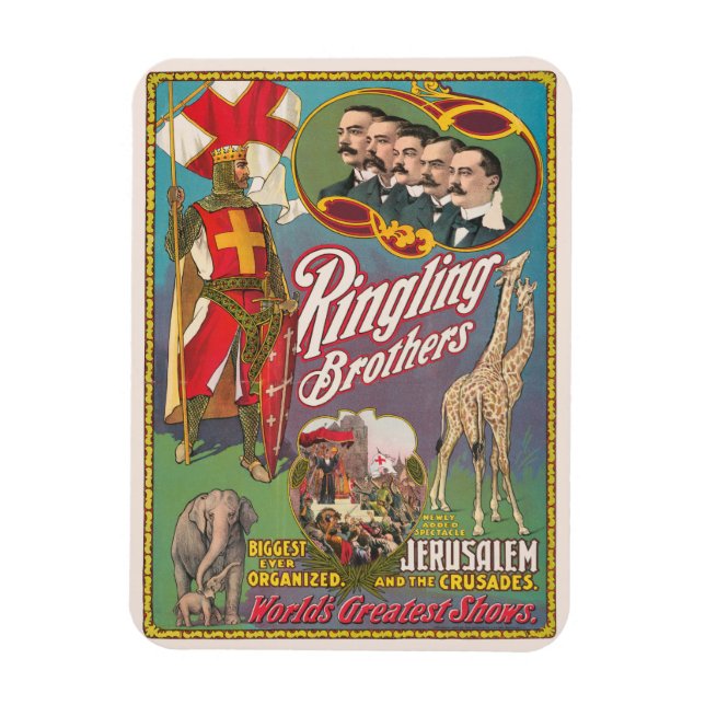 Vintage Ringling Brothers Circus Poster Magnet (Vertical)