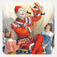 Vintage Ringling Brothers Clown Circus Poster Kids