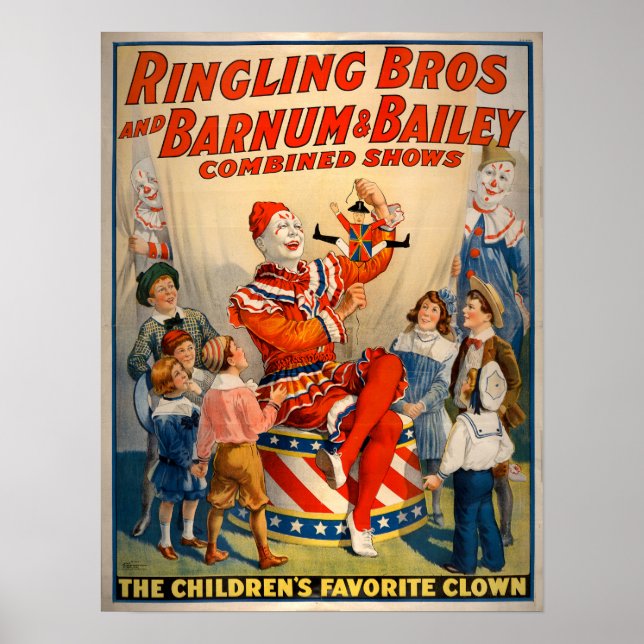 Vintage Ringling Brothers Combined Shows Poster (Front)