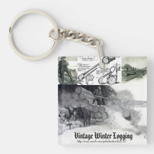 "Vintage River Pigs" Key Ring