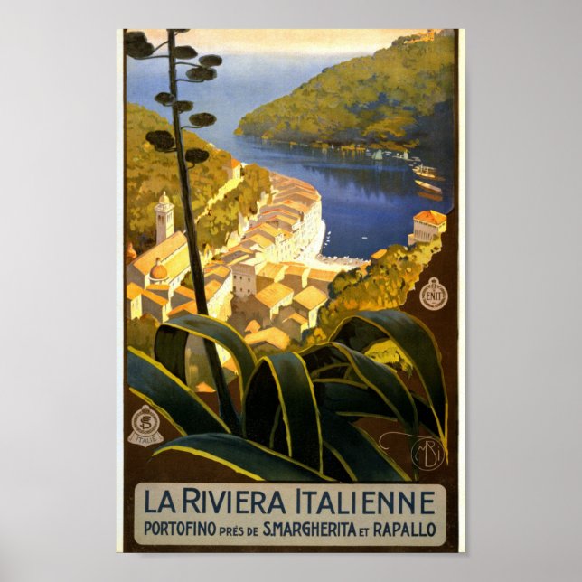 Vintage Riviera Poster Italy (Front)