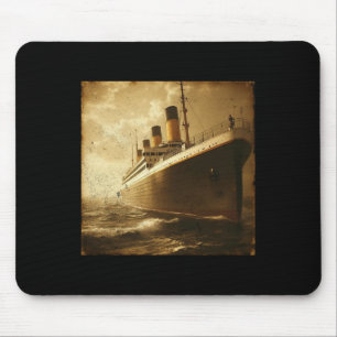 Vintage Rms Titanic Cruise Ship Setting Sail Men W Mouse Pad