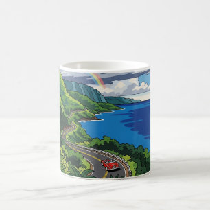 Vintage Road to hana Maui Hawaii Travel Coffee Mug